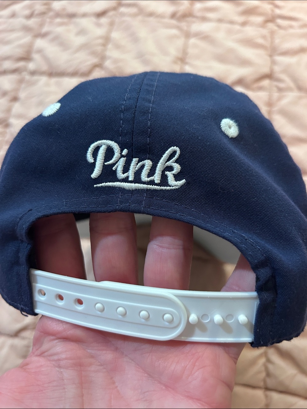 PINK Victoria's Secret Navy and White Bronx Bombers Baseball Cap - Picture 2 of 4
